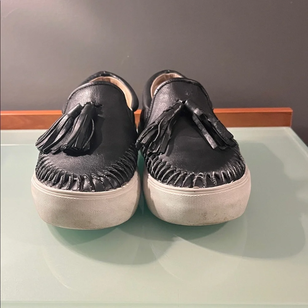 J slides Aztec leather loafer sneakers